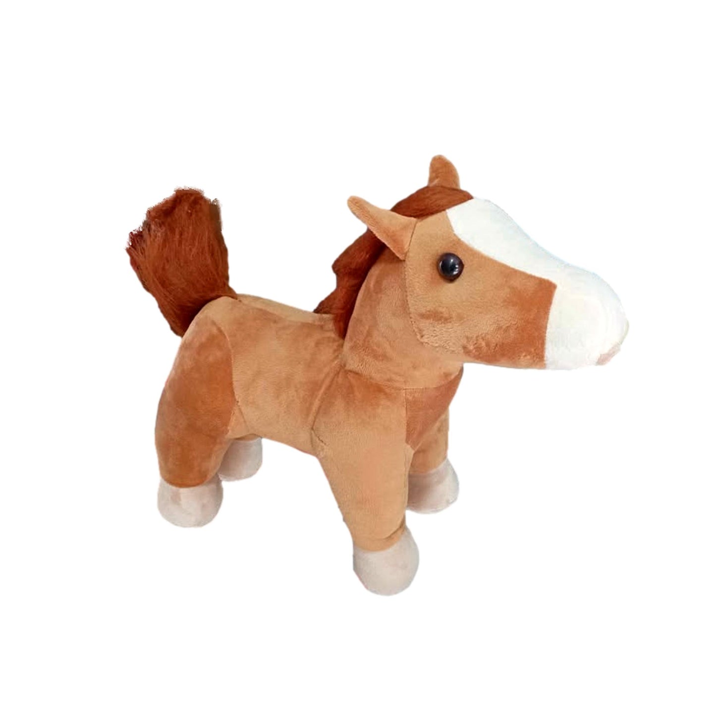 Caballo de peluche color café 35 cm