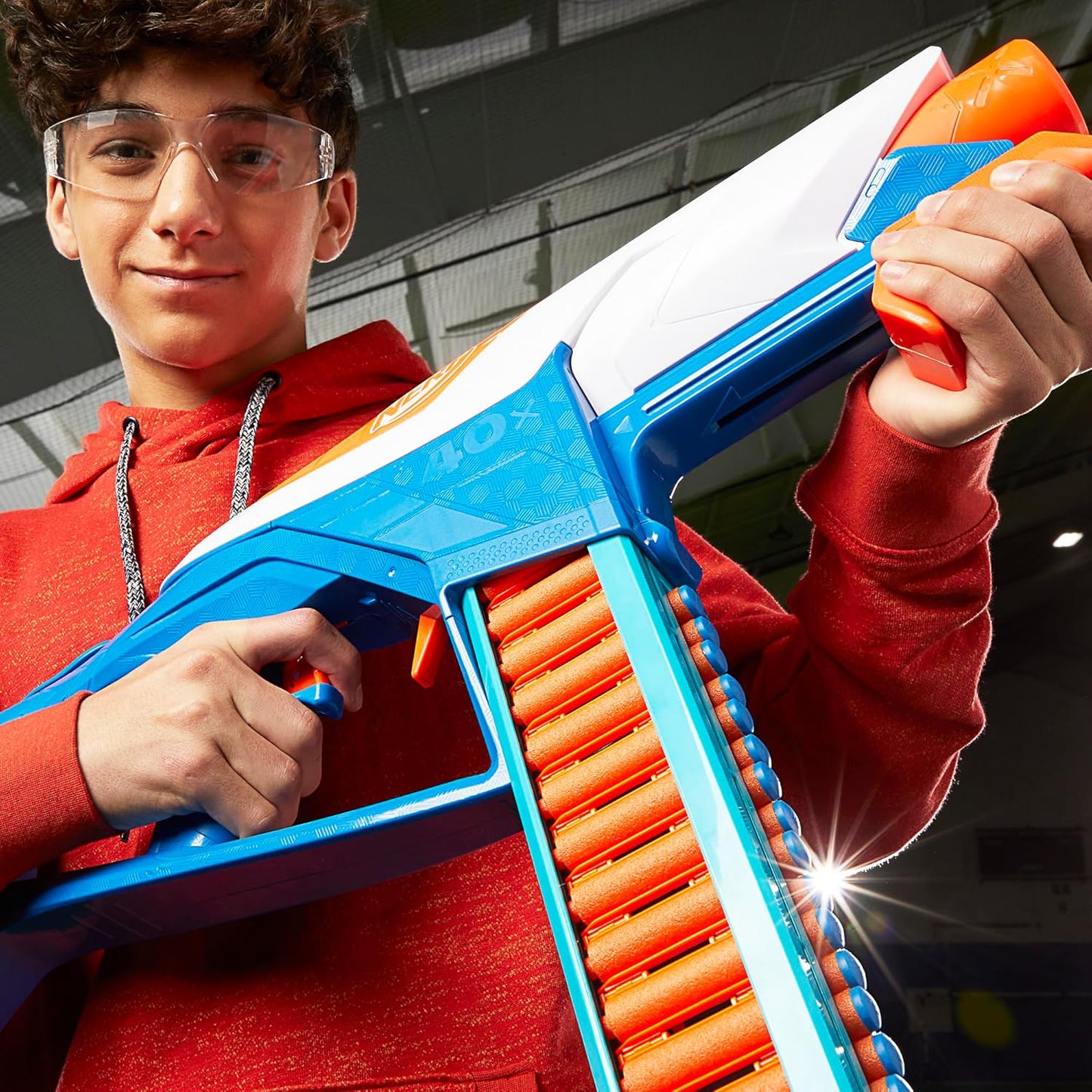 Lanzador Nerf N Series Infinite + 80 Dardos De Hasbro Azul