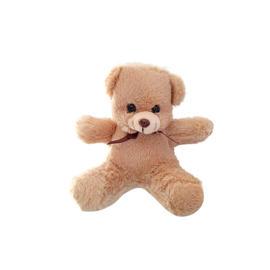 5 pack Osito de peluche para centro de mesa color café miel 15 cm sentado