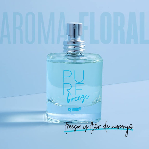 Perfume para dama pure breeze cyzone de 45 ml