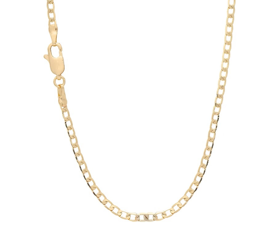 Cadena Cubana de Oro Laminado 18 k 50cm x 5 mm