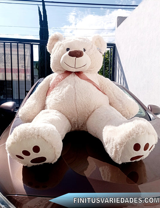 Oso de peluche gigante color queso crema