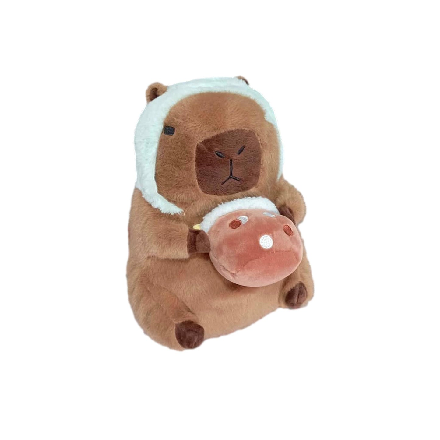 Capibara de peluche 30 cm con tarro de miel