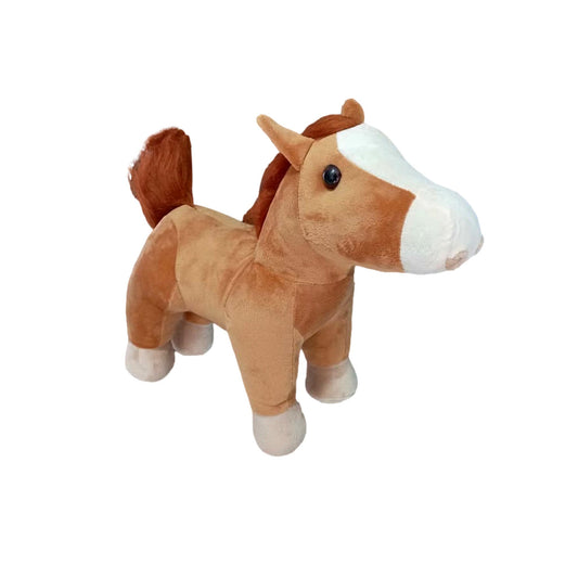Caballo de peluche color café 35 cm