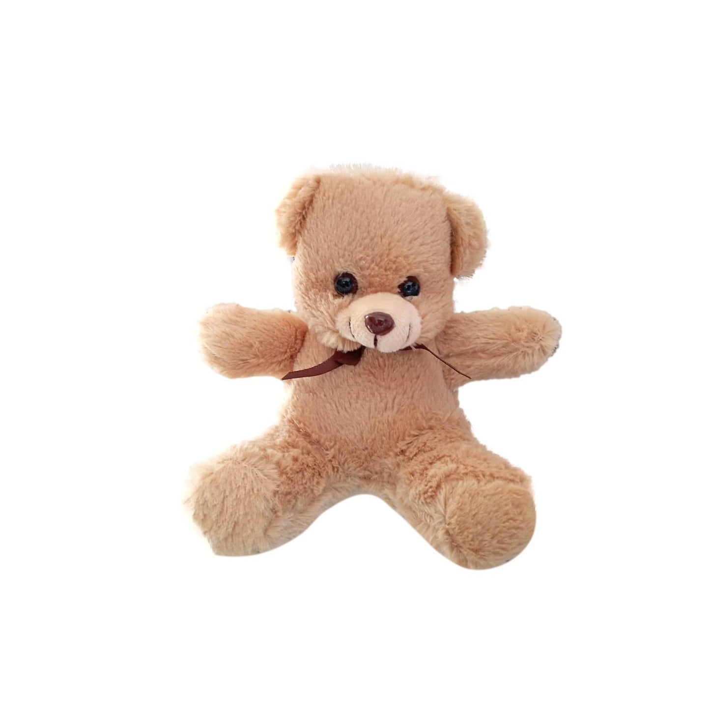 5 pack Osito de peluche para centro de mesa color café miel 15 cm sentado