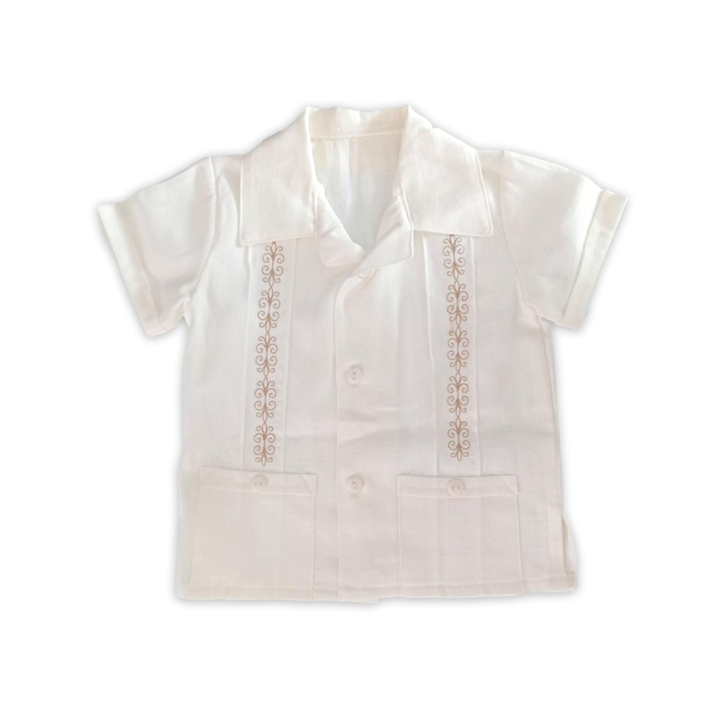 Traje Guayabero para bebé estilo gobernador con pantaloncito y short incluidos